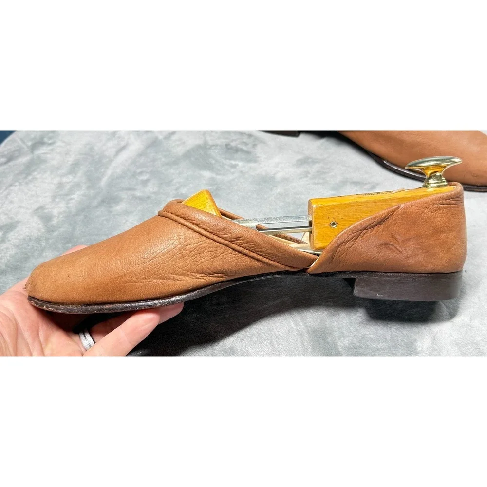 Sesto Meucci Mules Womens 11 M Brown Leather Slip On Made in Italy
